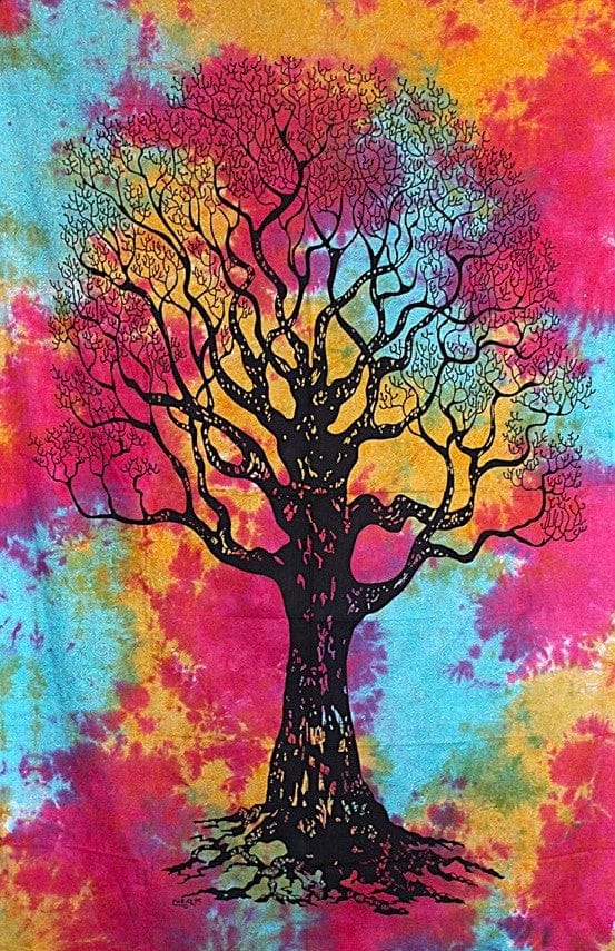 Tapestries Psychedelic Celtic Tree - Tie-Dye - Tapestry 101564 TrippyStore