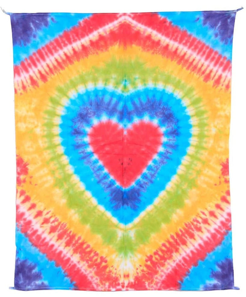 Tapestries 30 x 45" Rainbow Heart - Tie-Dye - Tapestry 103504 TrippyStore