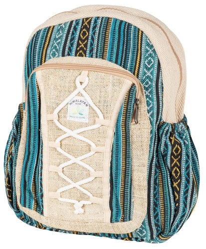 Bags Hemp Stripes - Blue - Backpack 103083