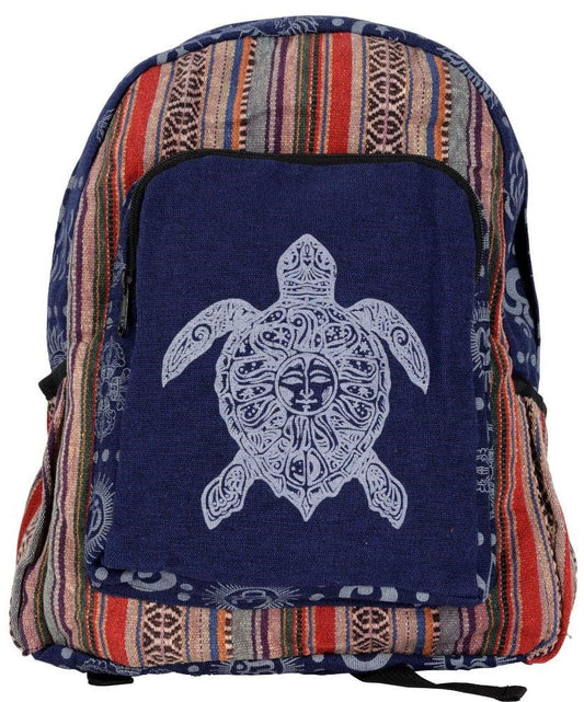 Bags Turtle - Blue Canvas - Backpack 103100