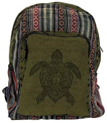 Bags Turtle - Green Canvas - Backpack 103095