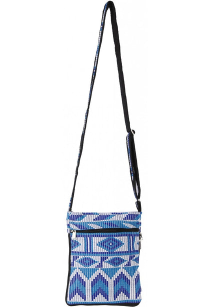 Bags Woven Jacquard - Blue and White - Purse 102520