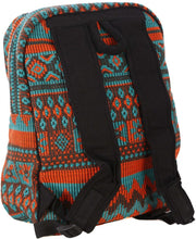 Load image into Gallery viewer, Bags Woven Jacquard - Turquoise and Orange - Backpack 102517
