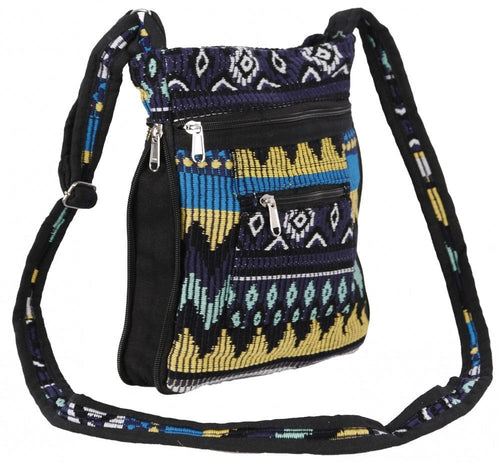 Bags Woven Jacquard - Yellow and Blue - Purse 102526
