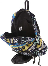Load image into Gallery viewer, Bags Woven Jacquard - Yellow, Teal and Gray - Backpack 102515
