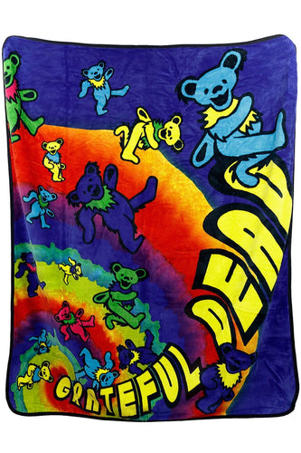 Blankets Grateful Dead - Psychedelic Bear Spiral - Fleece Blanket 100419