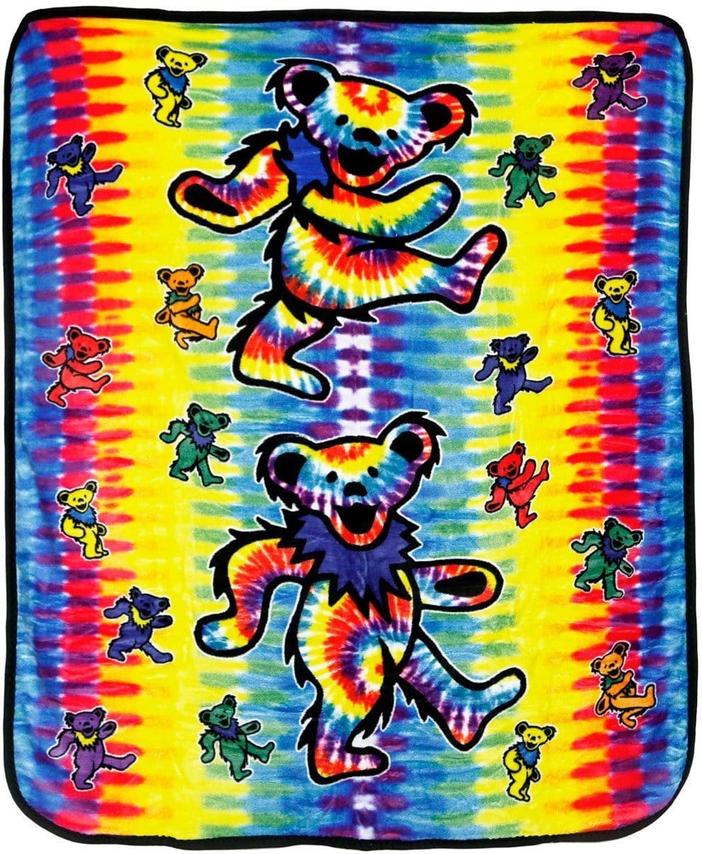 Blankets Grateful Dead - Tie-Dye Dancing Bears - Fleece Blanket 100209