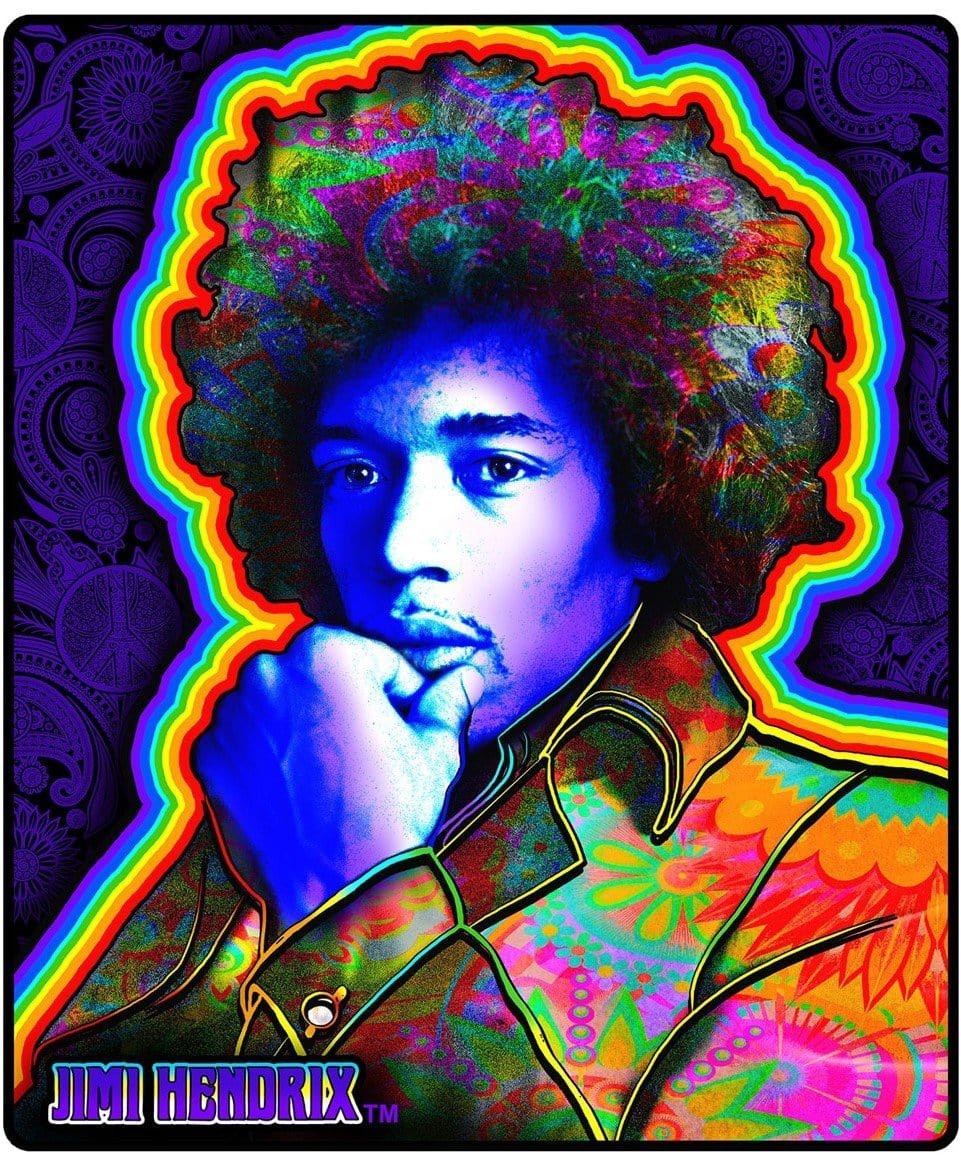 Jimi Hendrix - Portrait - Fleece Blanket