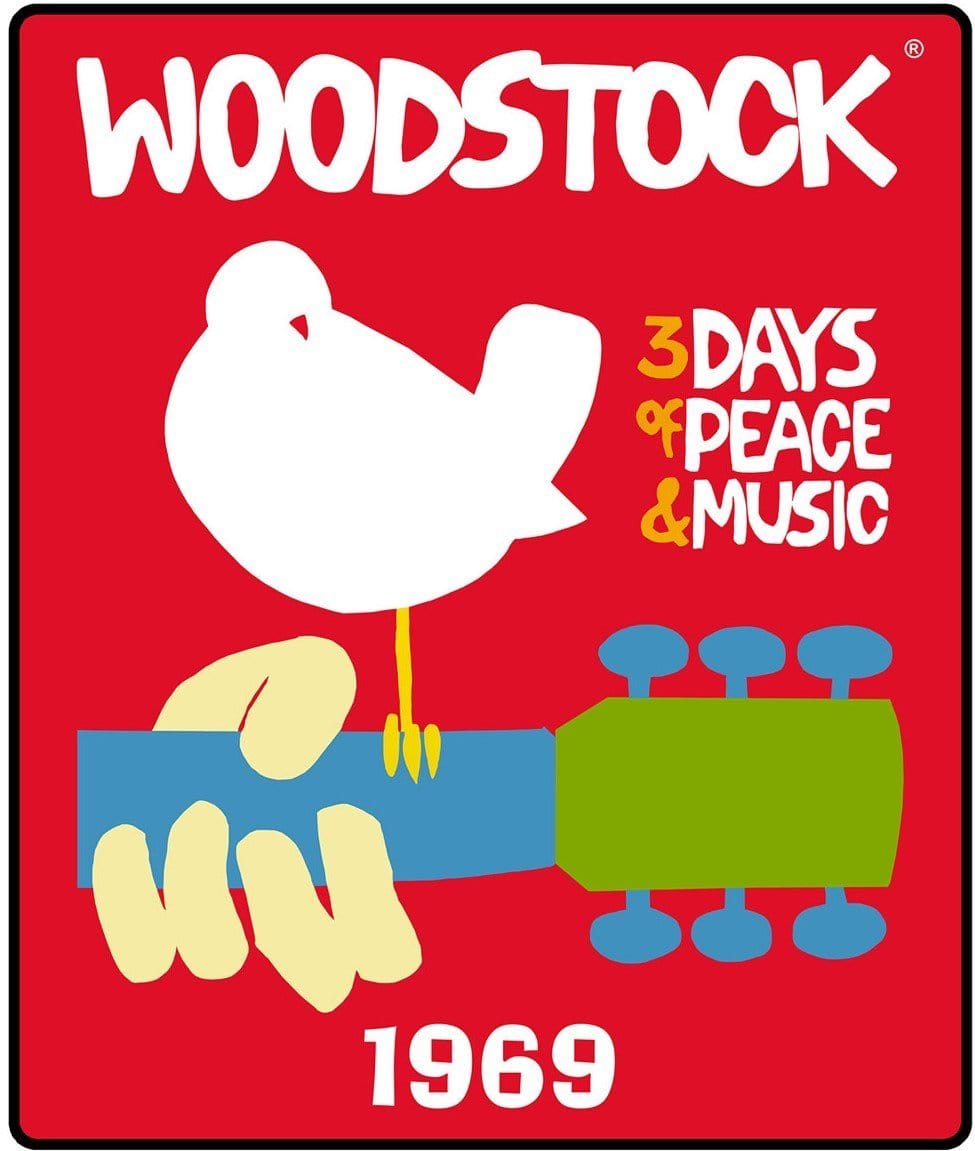 Blankets Woodstock 1969 Classic Logo - Fleece Blanket 100185