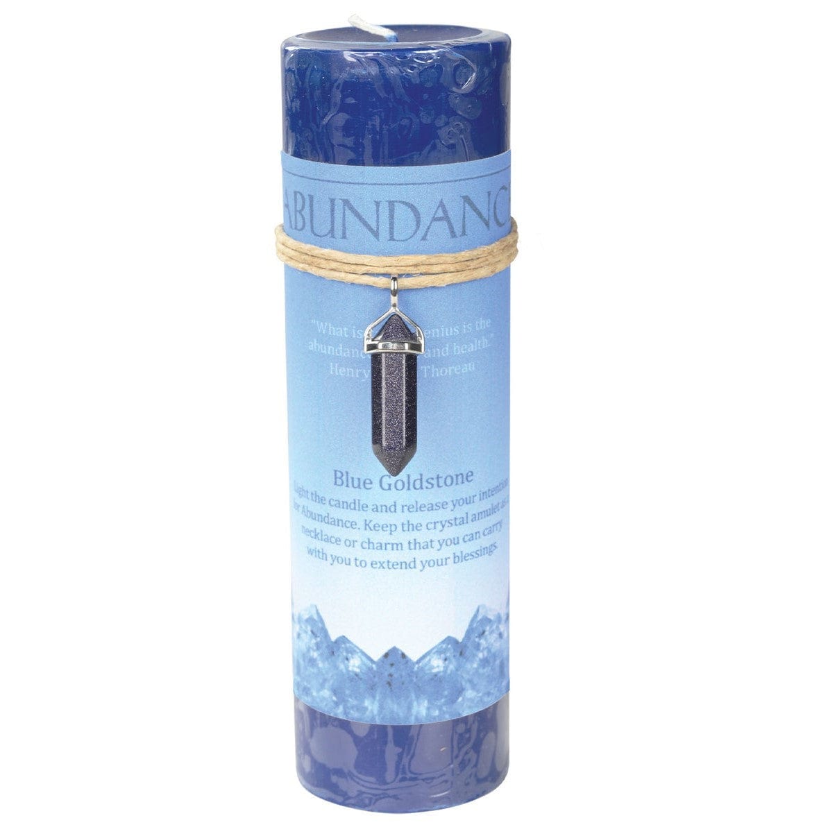 Candles Abundance - Blue Goldstone - Crystal Energy Candle 103151