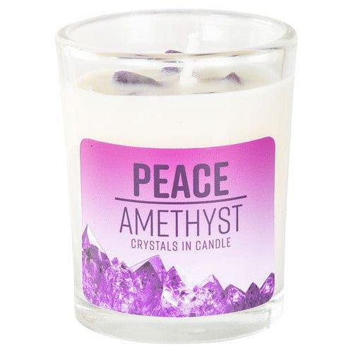 Candles Amethyst Stone Energy - Peace - Soy Candle 103122