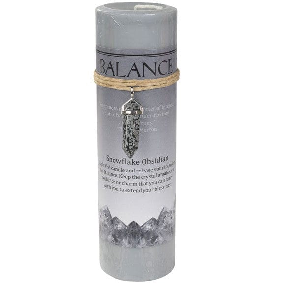 Candles Balance - Snowflake Obsidian - Crystal Energy Candle 103154