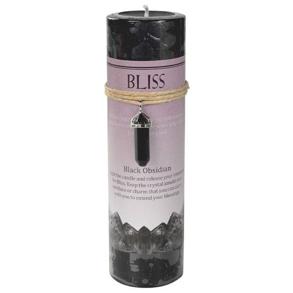 Candles Bliss - Black Obsidian - Crystal Energy Candle 103155