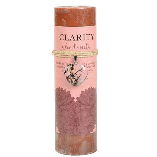 Candles Clarity - Rhodonite Heart Pendant - Candle 103233