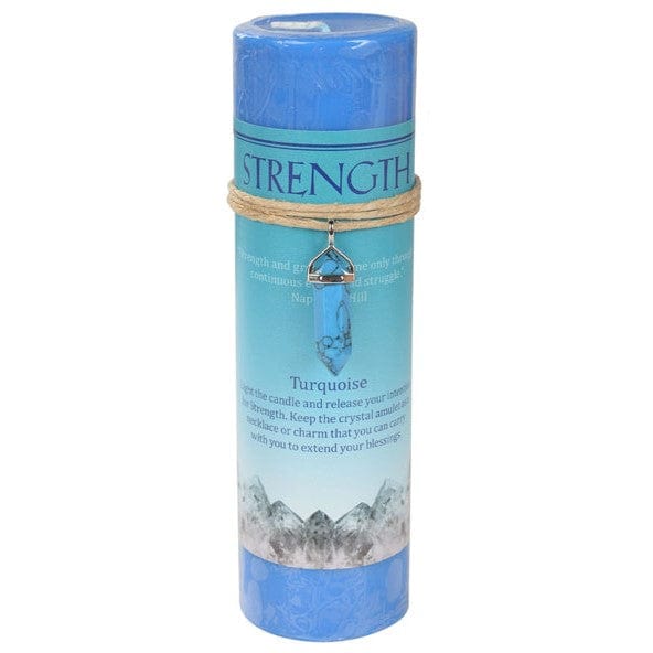 Candles Strength - Turquoise - Crystal Energy Candle 103171