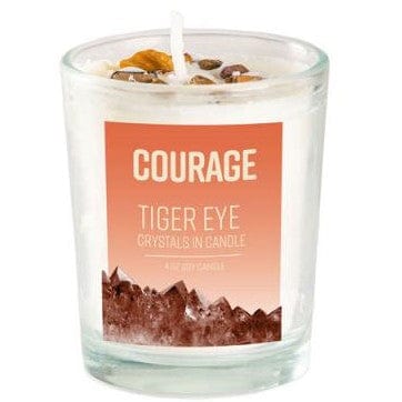 Candles Tiger Eye Stone Energy - Courage - Soy Candle 103117