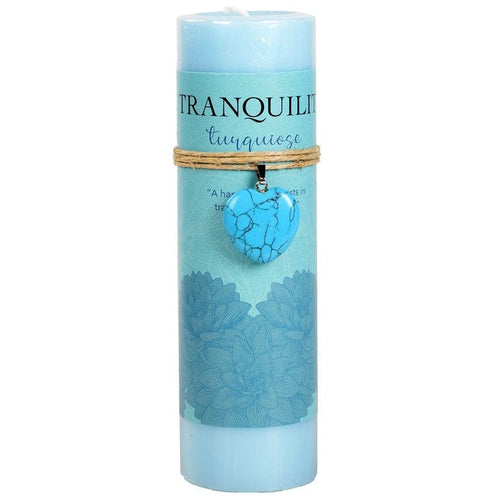 Candles Tranquility - Turquoise Heart Pendant - Candle 103242