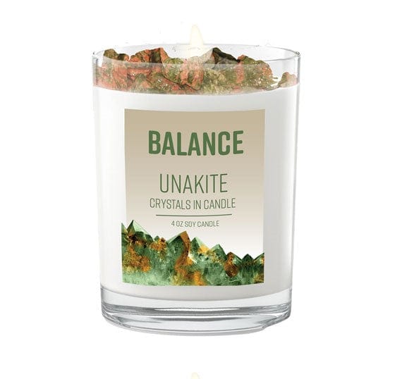 Candles Unakite Stone Energy - Balance - Soy Candle 103114