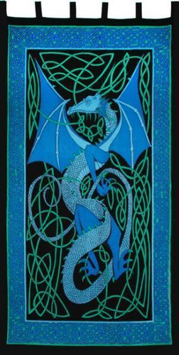 Curtains blue English Dragon - Blue - Curtain 006018