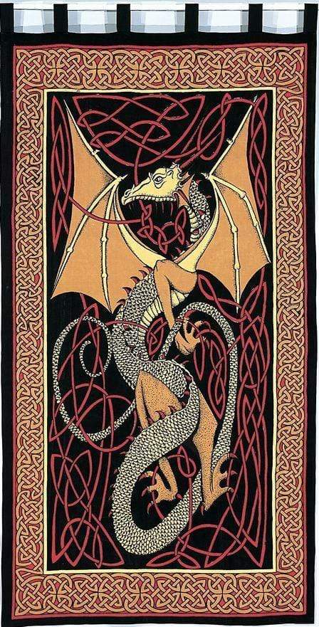 English Dragon - Red and Orange - Curtain – TrippyStore