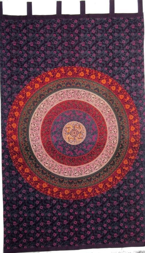Curtains Napthol Circle of Flowers Mandala - Curtain 100047