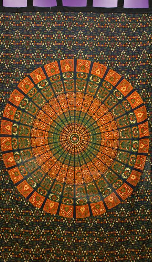 Curtains Napthol Mandala - Green - Curtain 101266
