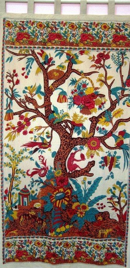 Curtains Tree of Life - Beige - Curtain 005923
