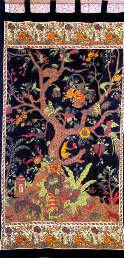 Curtains Tree of Life - Black and Gold - Curtain 005922
