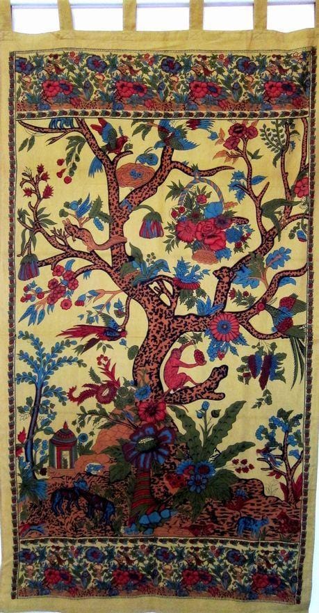 Curtains Tree of Life - Gold - Curtain 005917