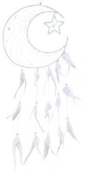 Dreamcatchers Moon and Star - White - Dreamcatcher 102693