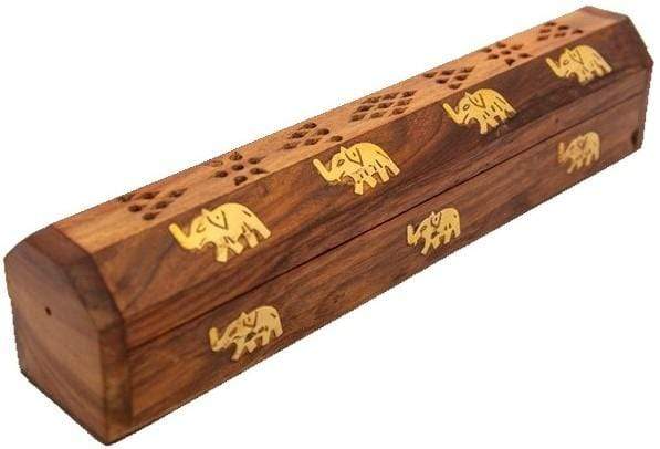 Incense Elephant - Wood Coffin Incense Burner 101868