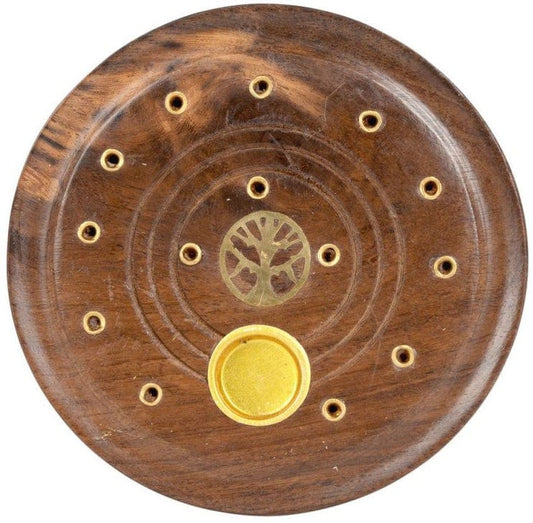 Incense Flower of Life Inlay - Cone and Stick Incense Burner 102585