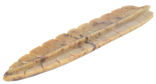 Incense Leaf - Soapstone - Canoe Incense Burner 102591