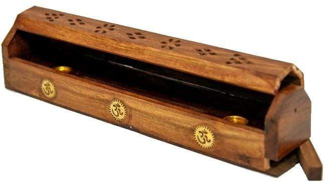 Incense Om - Wood Coffin Incense Burner 101869