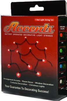 lights Faceted Accents - Red - Mini String Lights 004856