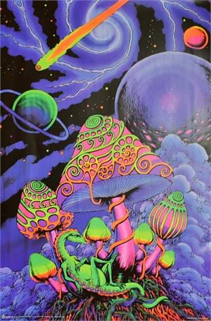 poster Space Tribe - Cosmic Shroom - Black Light Poster 103183