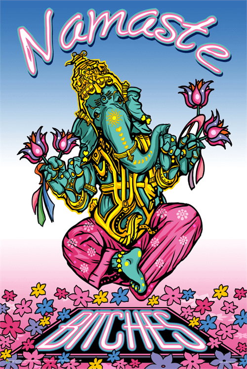 Posters Ali Chris - Namaste Bitches - Ganesh - Poster 101046