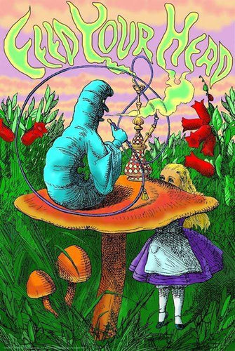 Posters Alice in Wonderland - Caterpillar Hookah - Black Light Poster 000692