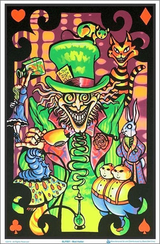 Posters Alice in Wonderland - Mad Hatter - Black Light Poster 100170
