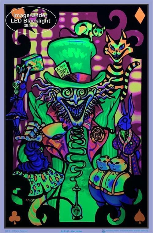 Posters Alice in Wonderland - Mad Hatter - Black Light Poster 100170