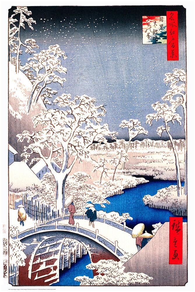 Posters Ando Hiroshige - Drum Bridge - Poster 101199