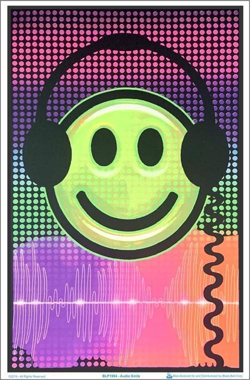Posters Audio Smiley - Black Light Poster 100150
