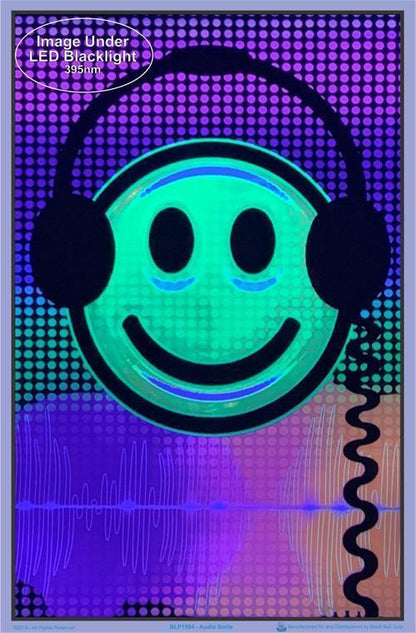 Posters Audio Smiley - Black Light Poster 100150