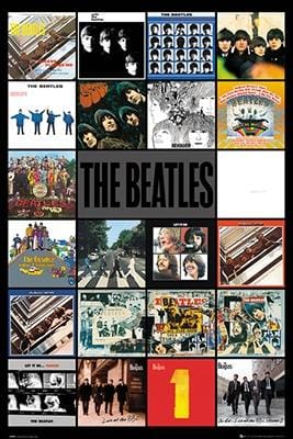 beatles trippy music poster