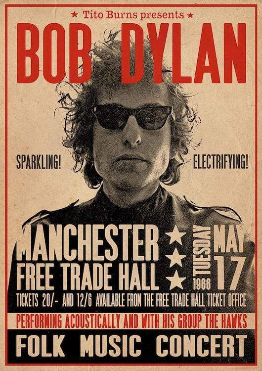 Posters Bob Dylan - Manchester 1966 - Poster 101506