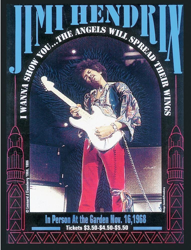Bob Masse - Jimi Hendrix - 1968 - Concert Poster