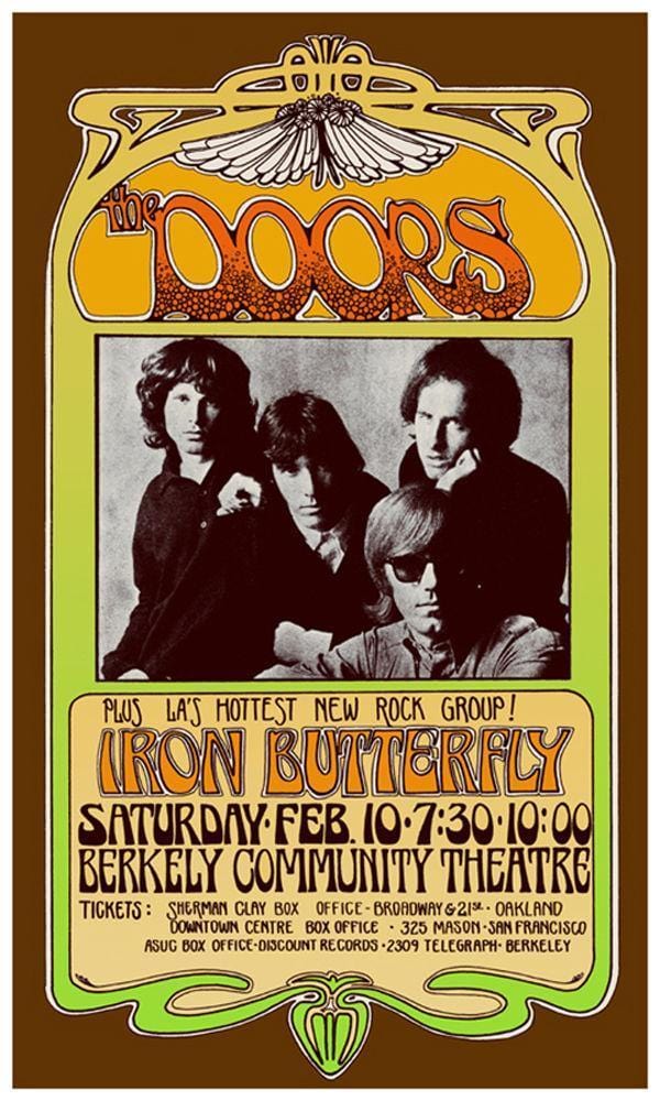 Bob Masse - The Doors - Berkeley - Concert Poster