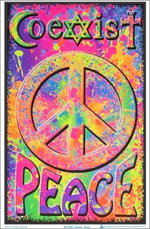 Posters Coexist Peace Paint Splash - Black Light Poster 005196