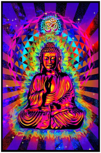 Cosmic Om Buddha - Black Light Poster