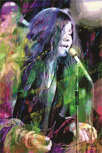 Posters David Lloyd Glover - Janis Joplin - At the Mic - Poster 100991